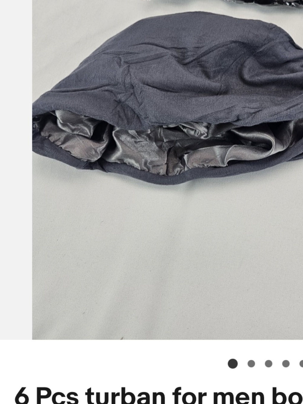 Men's Turban Headwrap in Charcoal Gray